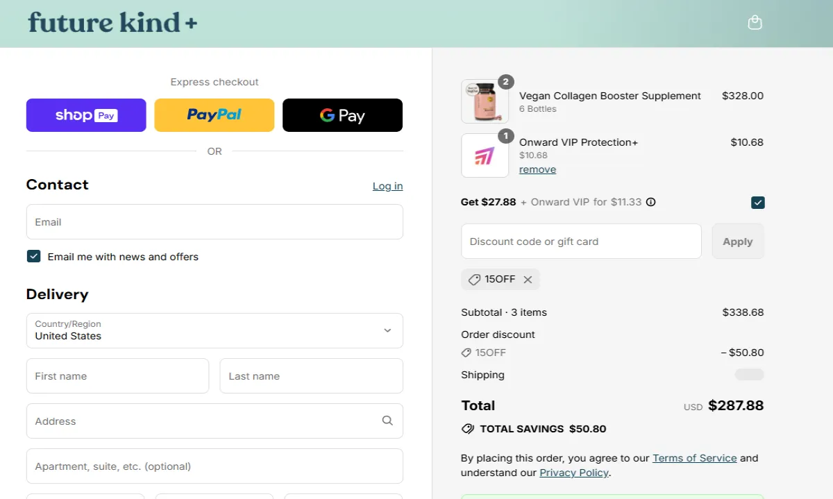 Coupon proof 15OFF