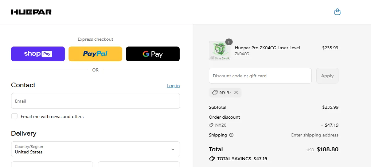 Coupon proof NY20