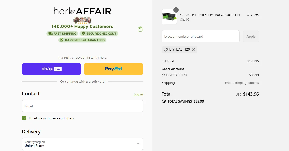 Coupon proof DIYHEALTH20