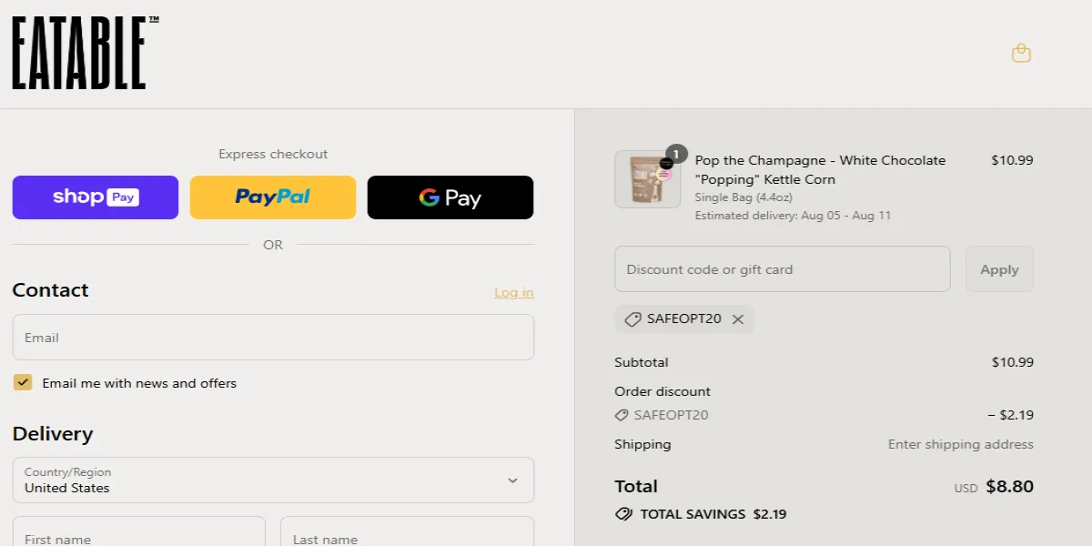 Coupon proof SAFEOPT20