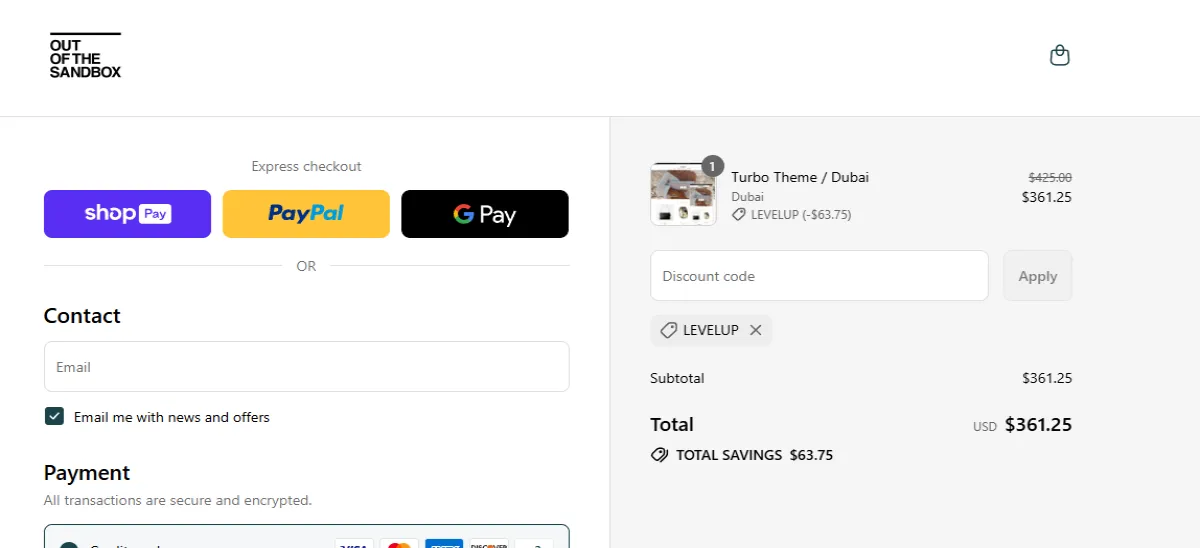 Coupon proof LEVELUP