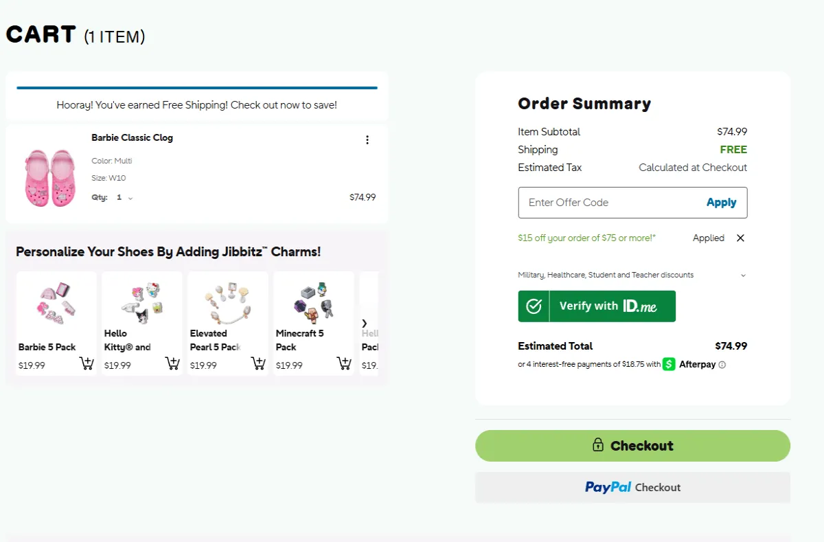 Coupon proof VISA15