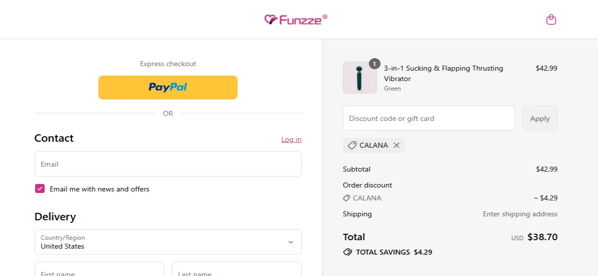 Coupon proof CALANA