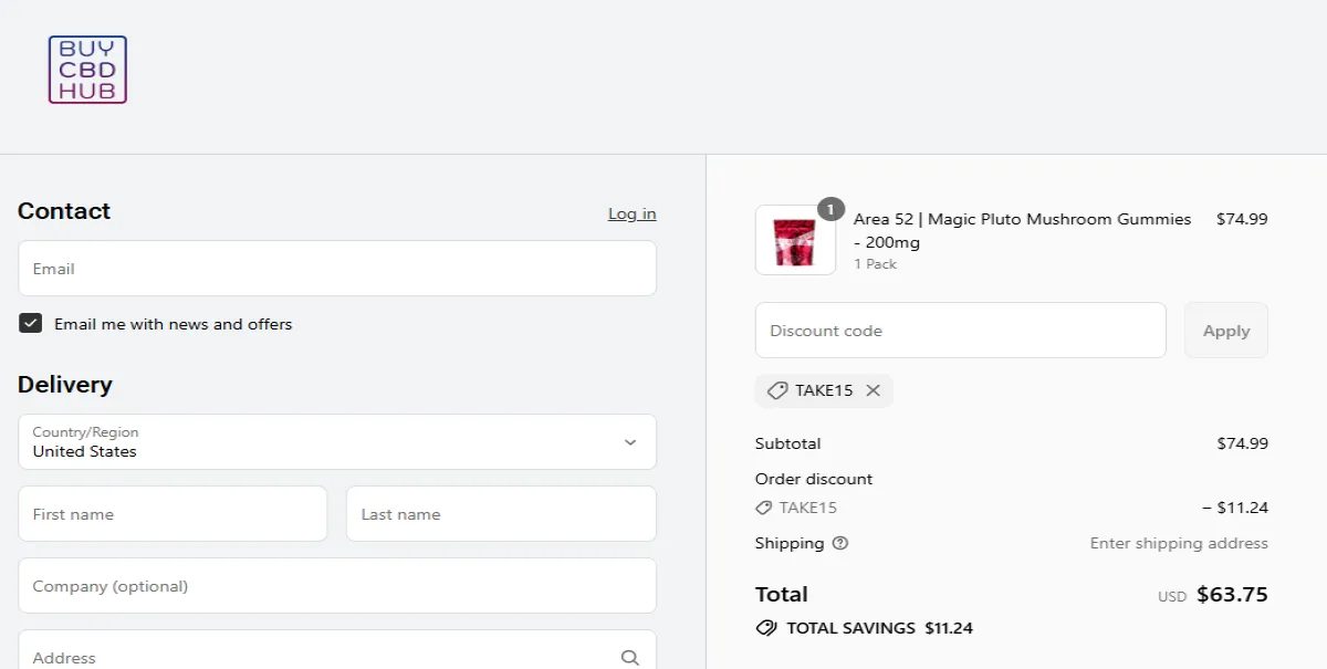 Coupon proof TAKE15