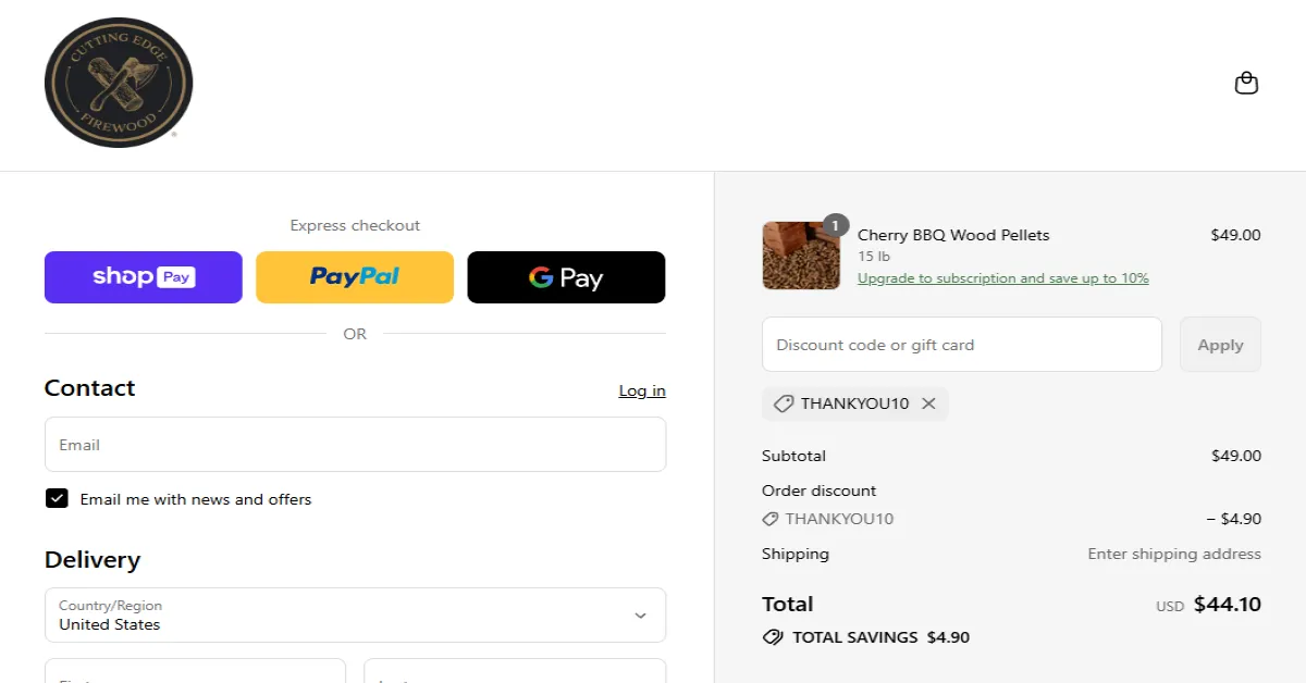 Coupon proof THANKYOU10