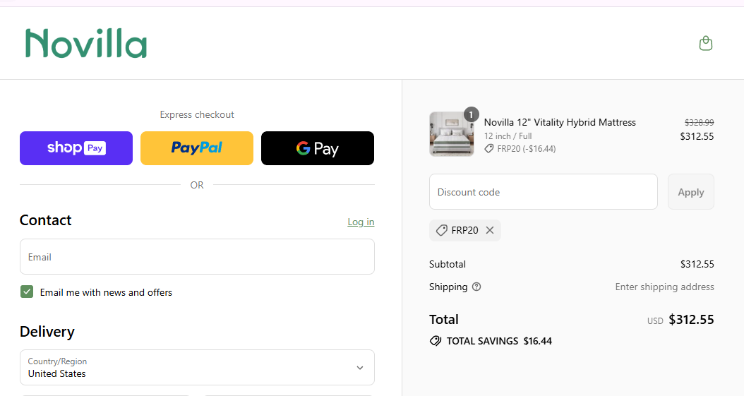 Coupon proof FRP20