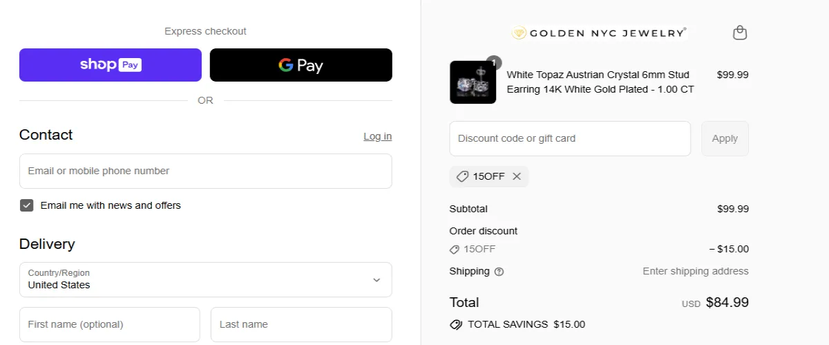 Coupon proof 15OFF