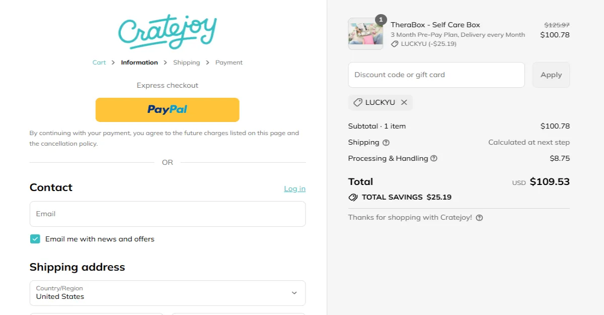 Coupon proof LUCKYU