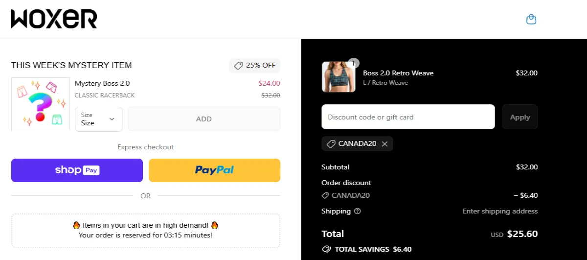 Coupon proof CANADA20