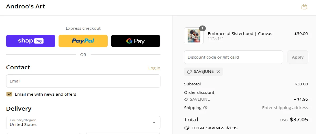 Coupon proof SAVEJUNE