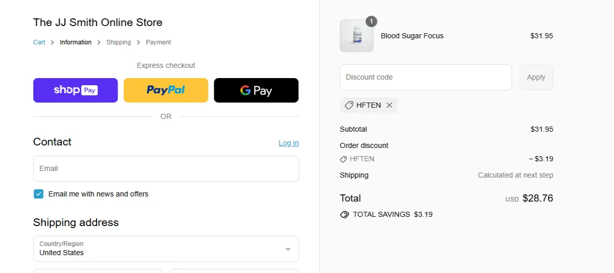 Coupon proof HFTEN