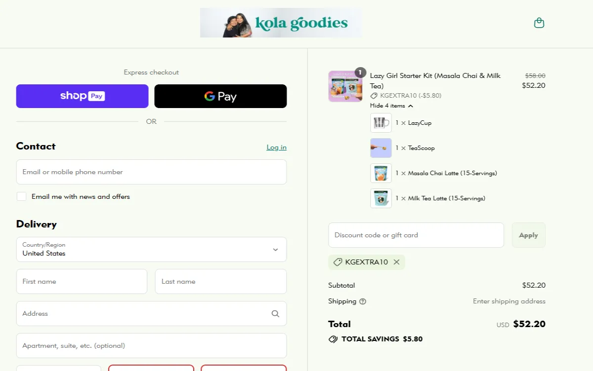 Coupon proof KGEXTRA10
