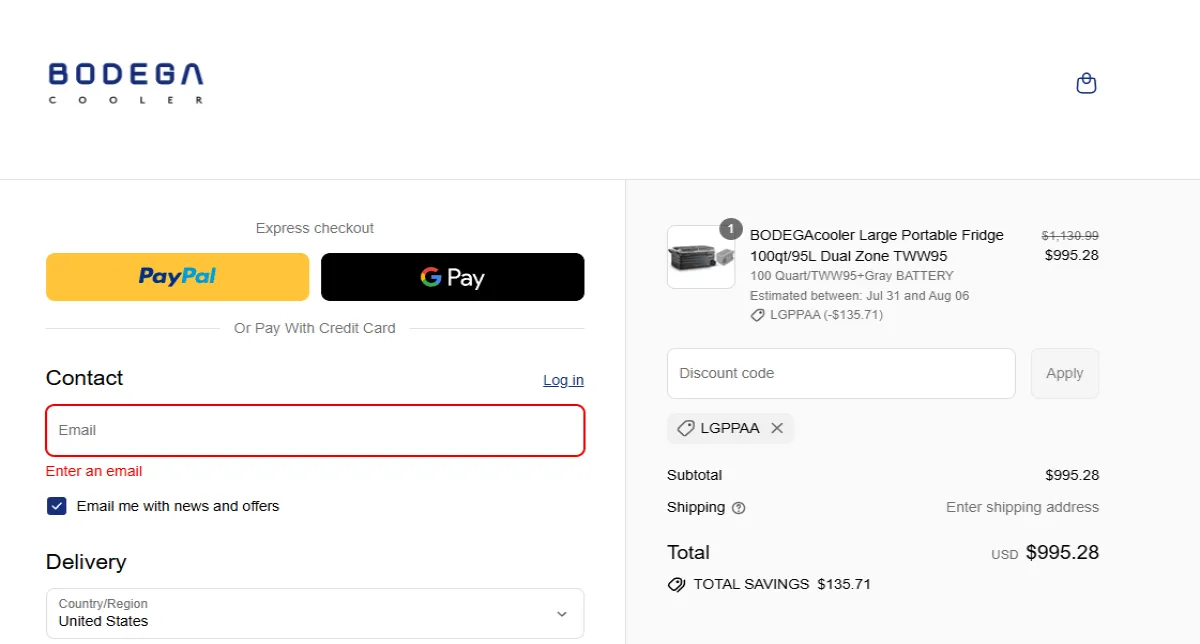 Coupon proof LGPPAA