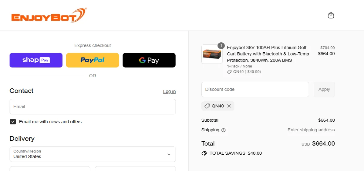 Coupon proof QN40