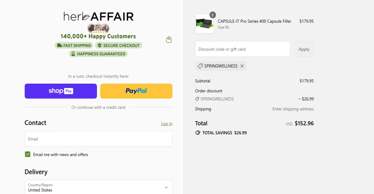 Coupon proof SPRINGWELLNESS