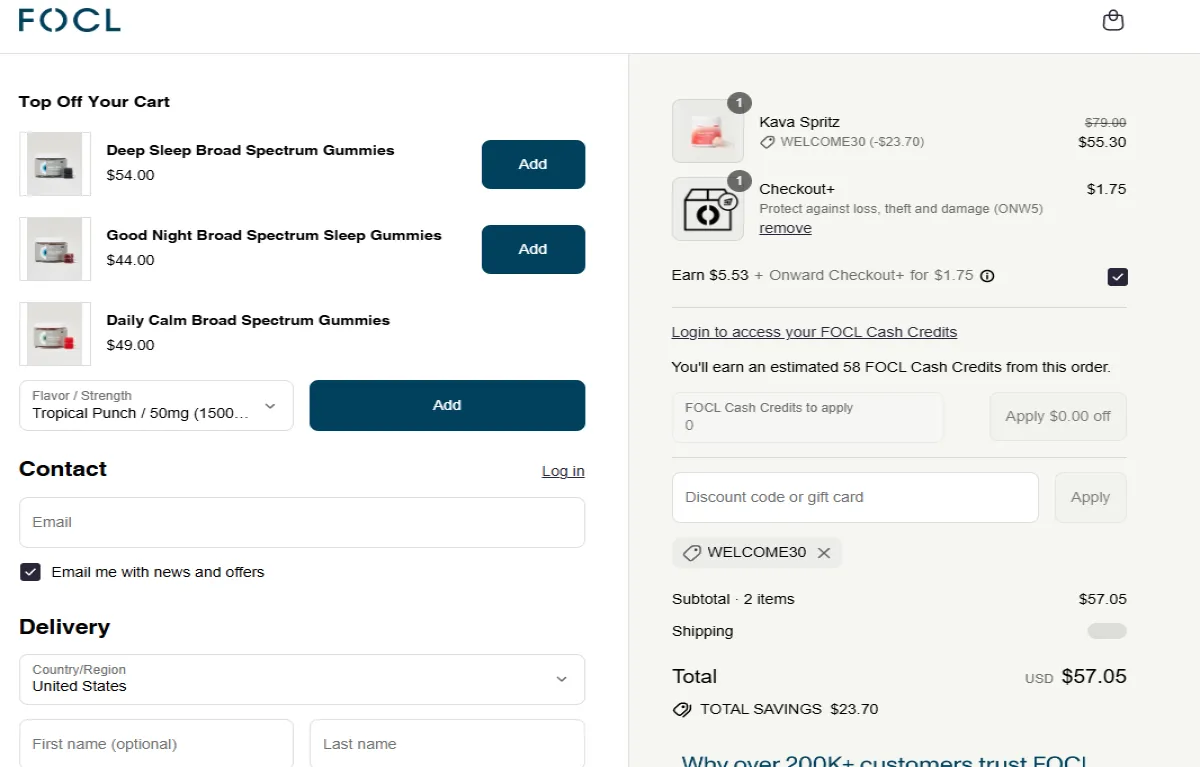 Coupon proof WELCOME30