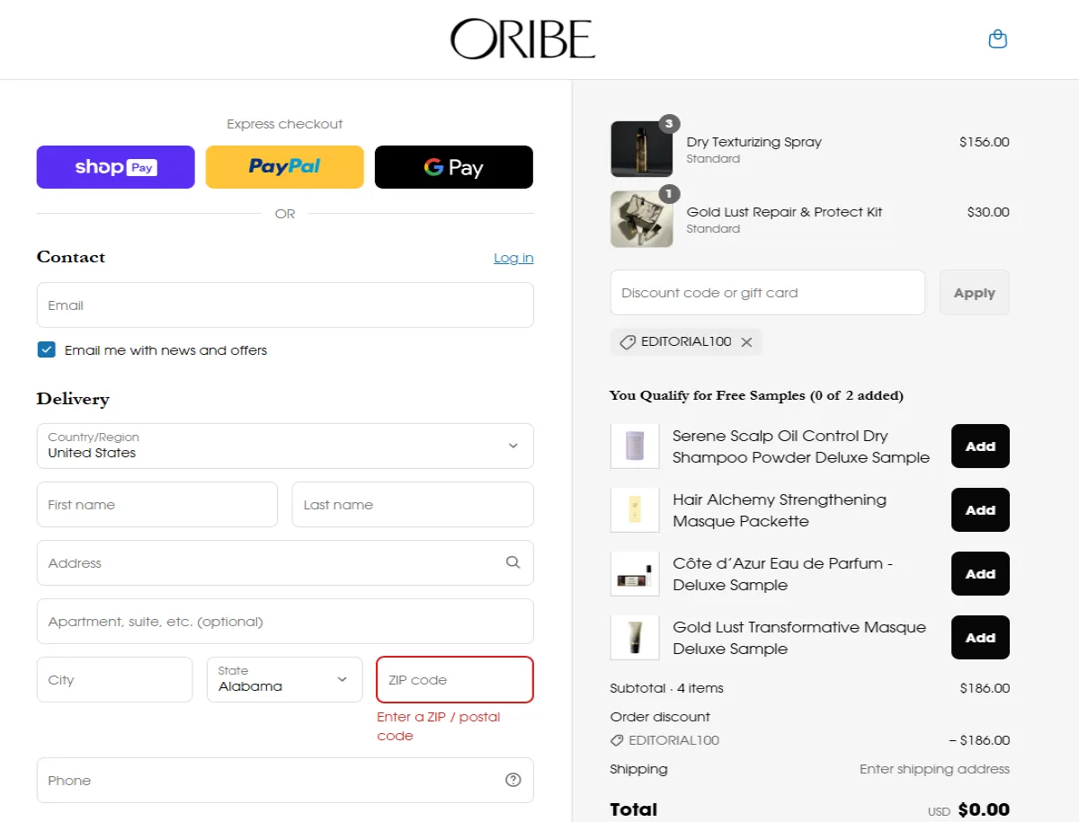 Coupon proof EDITORIAL100