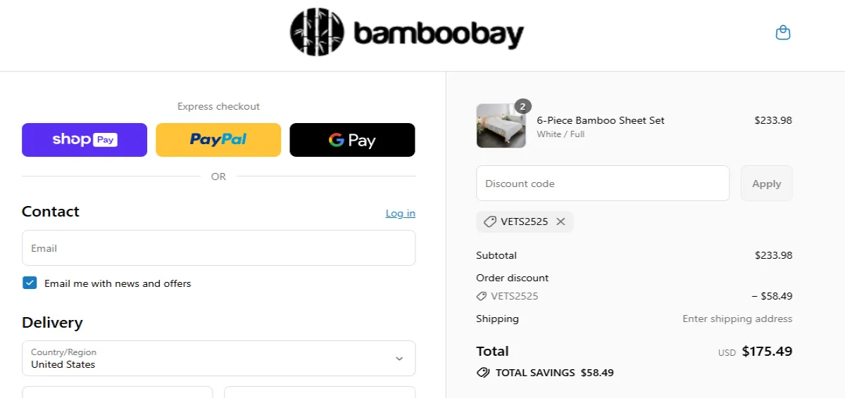 Coupon proof VETS2525