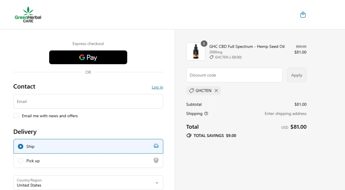 Coupon proof GHCTEN