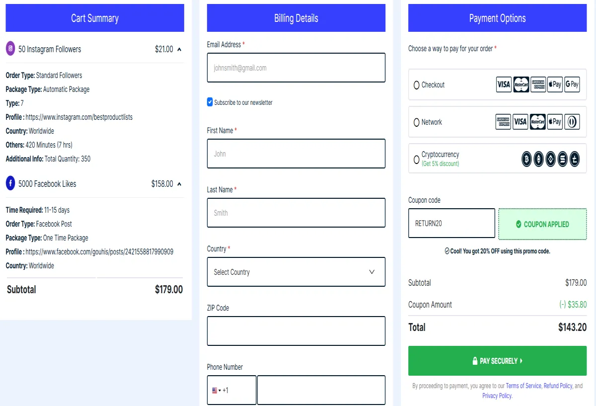 Coupon proof RETURN20