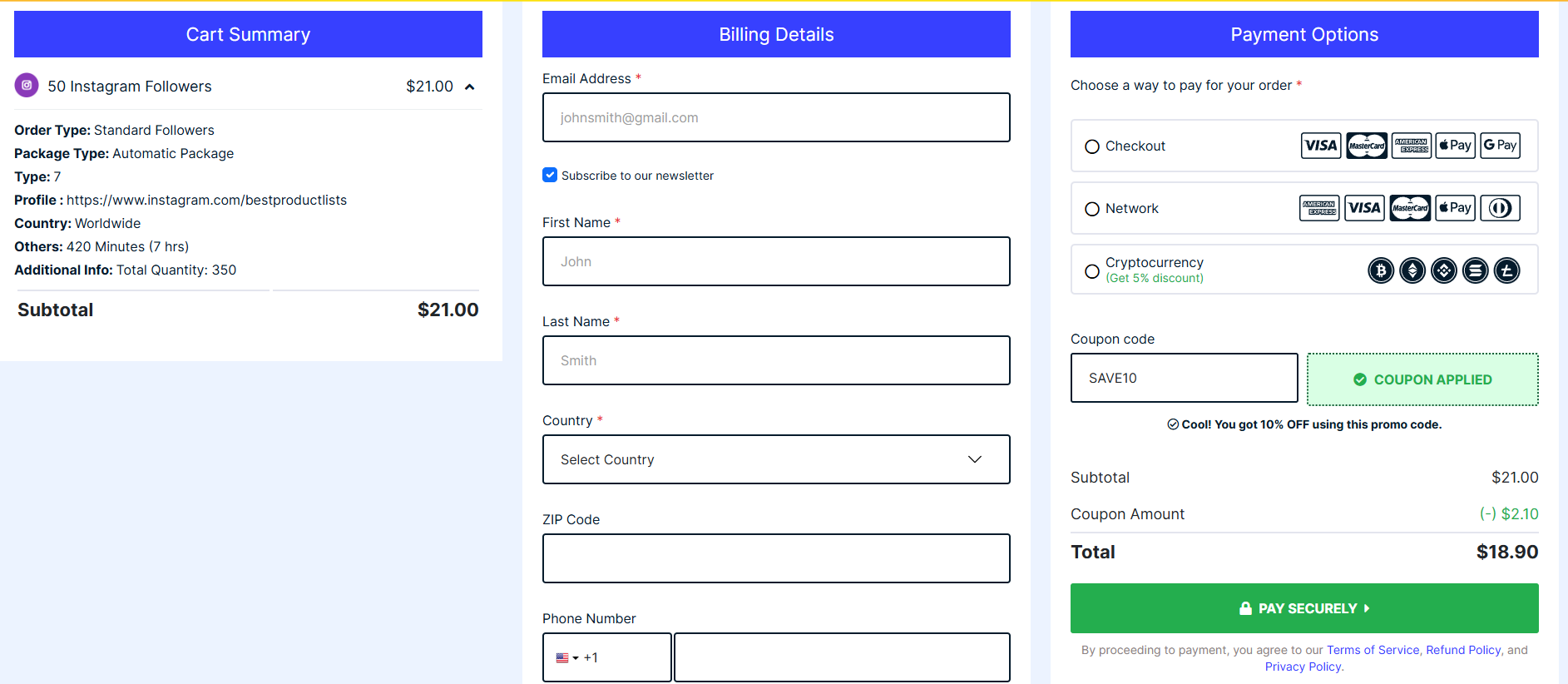 Coupon proof SAVE10