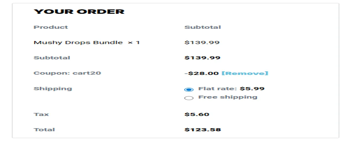 Coupon proof cart20
