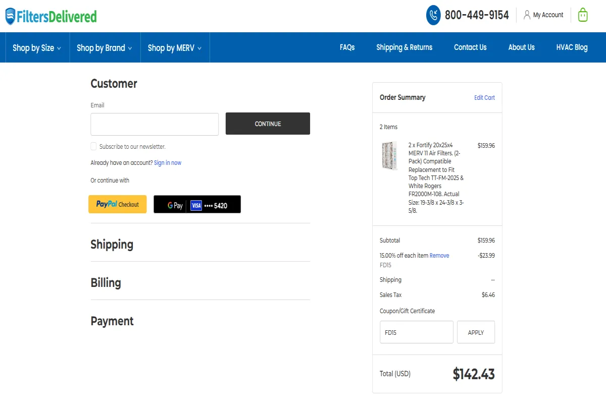 Coupon proof FD15