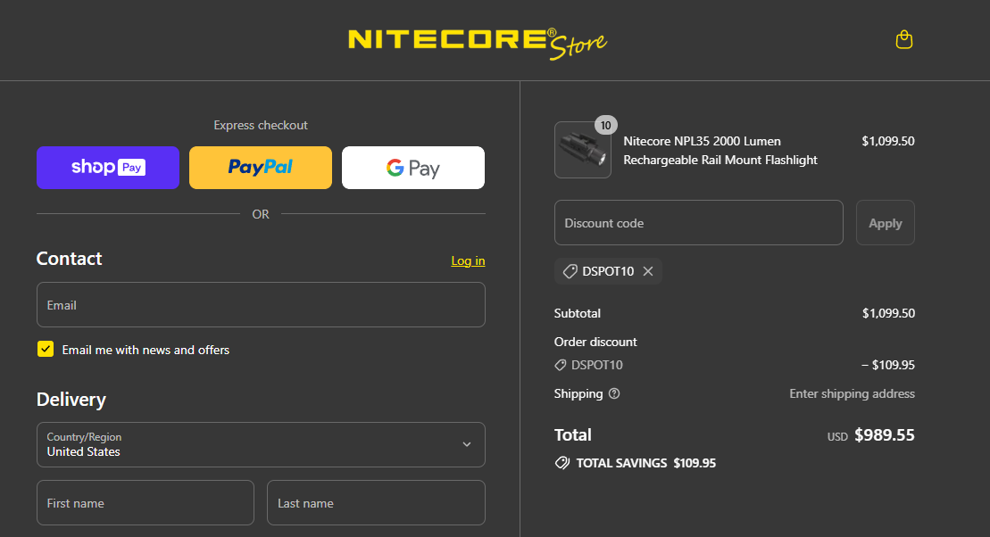 Coupon proof DSPOT10
