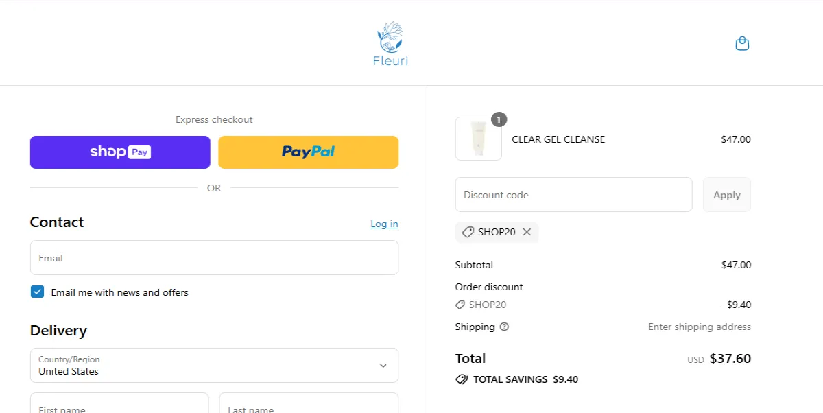 Coupon proof SHOP20
