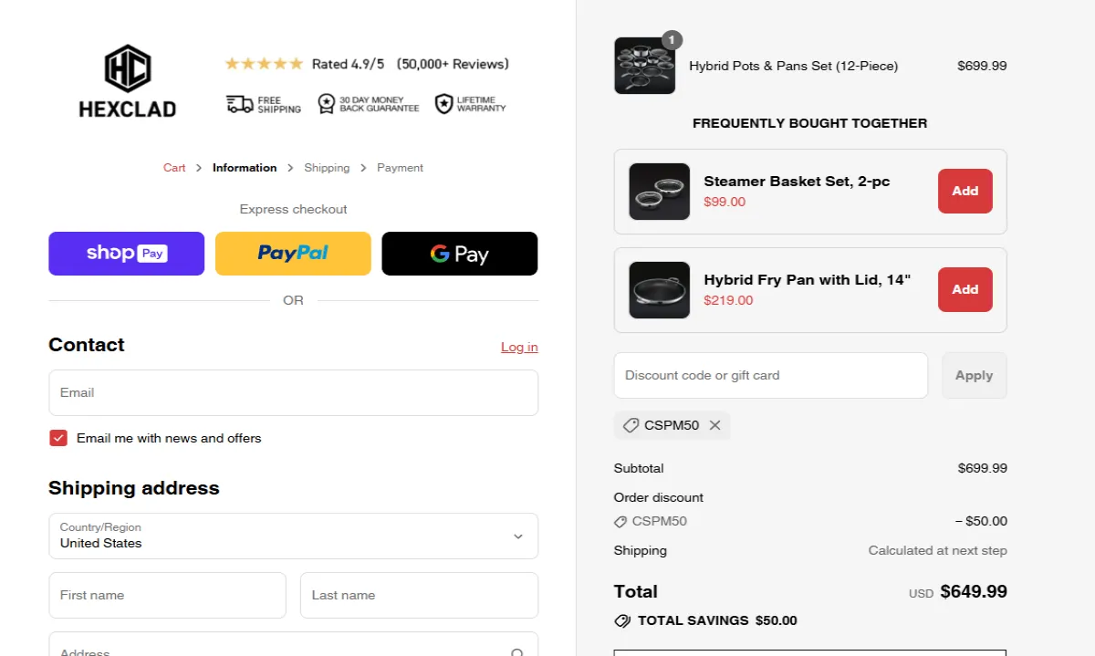 Coupon proof CSPM50