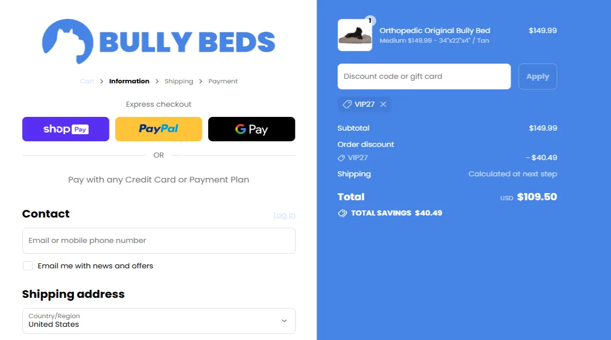 Coupon proof VIP27