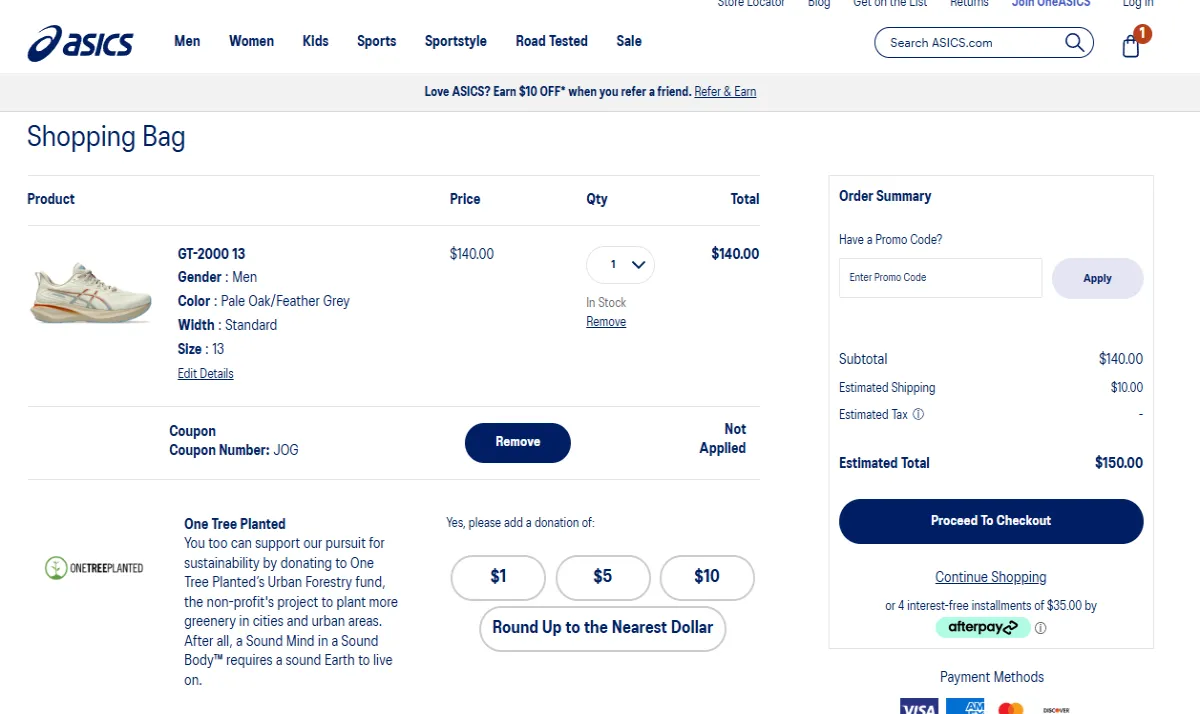 Coupon proof JOG