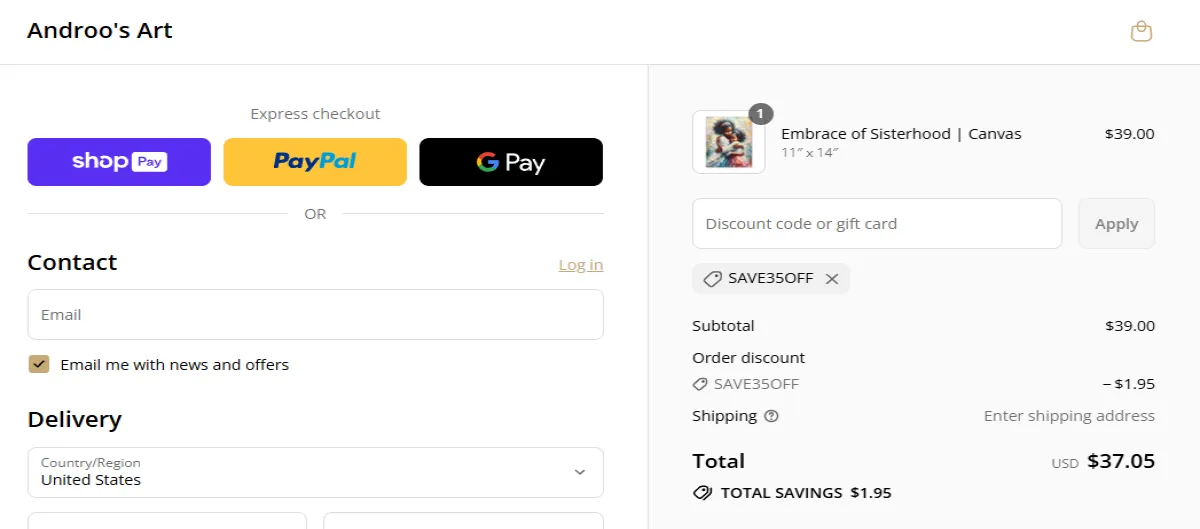 Coupon proof SAVE35OFF