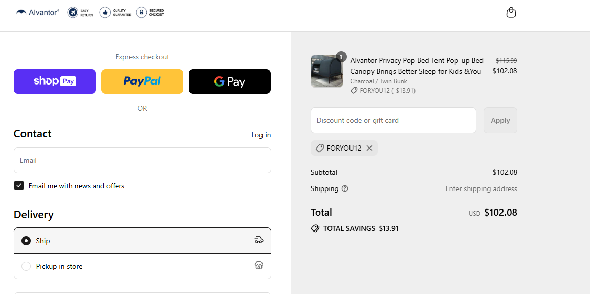Coupon proof FORYOU12
