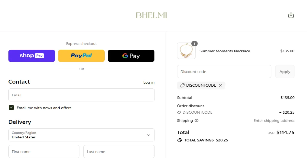Coupon proof DISCOUNTCODE