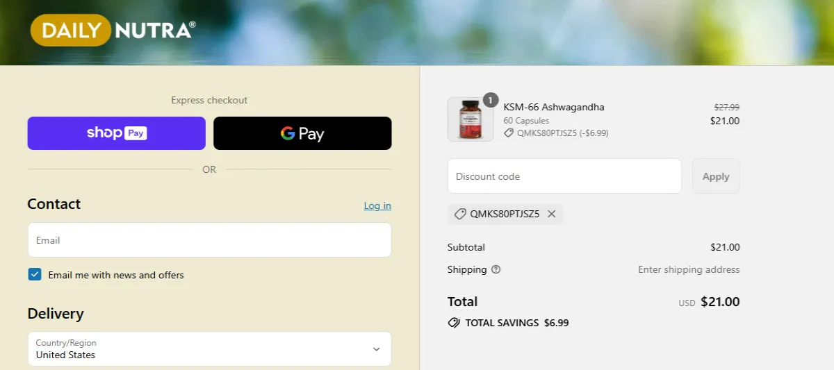 Coupon proof QMKS80PTJSZ5