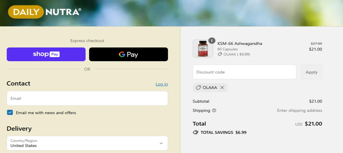 Coupon proof OLAAA