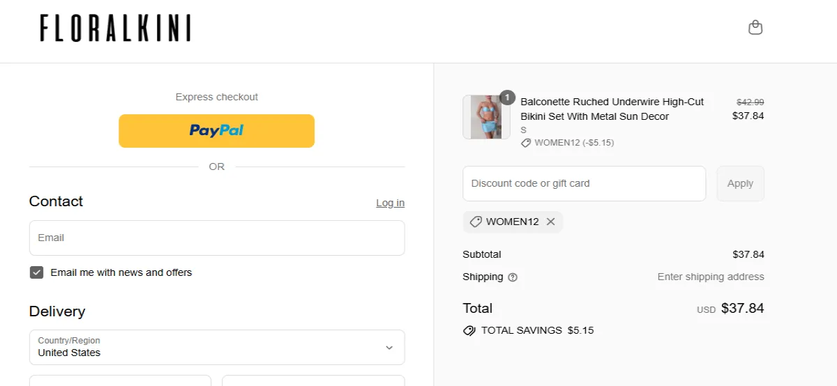 Coupon proof WOMEN12