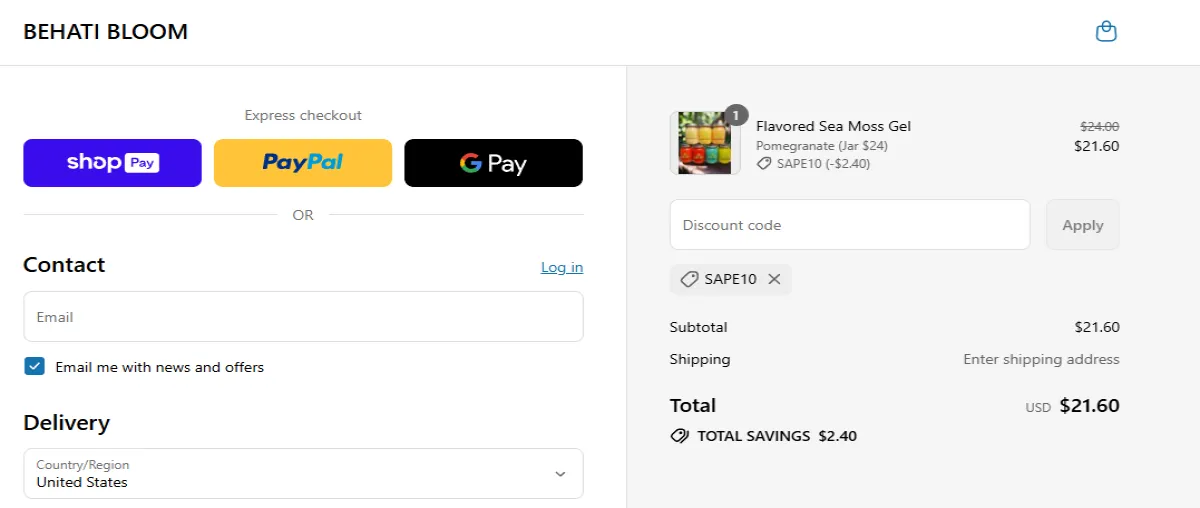Coupon proof SAPE10
