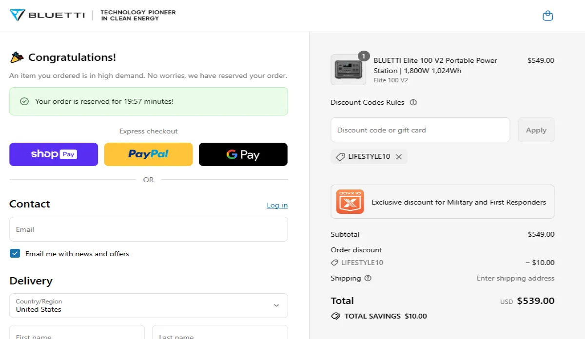 Coupon proof LIFESTYLE10
