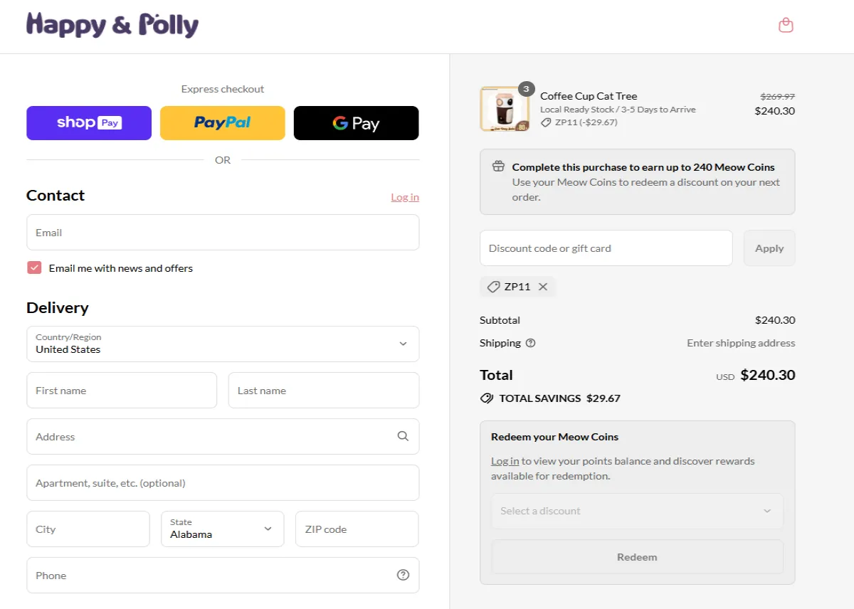 Coupon proof ZP11