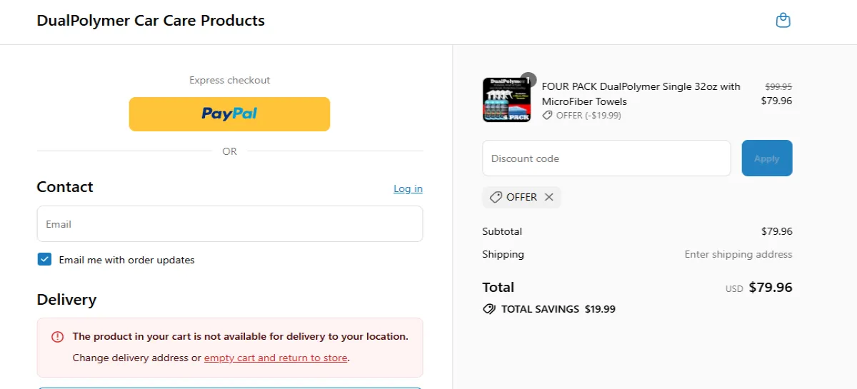Coupon proof OFFER