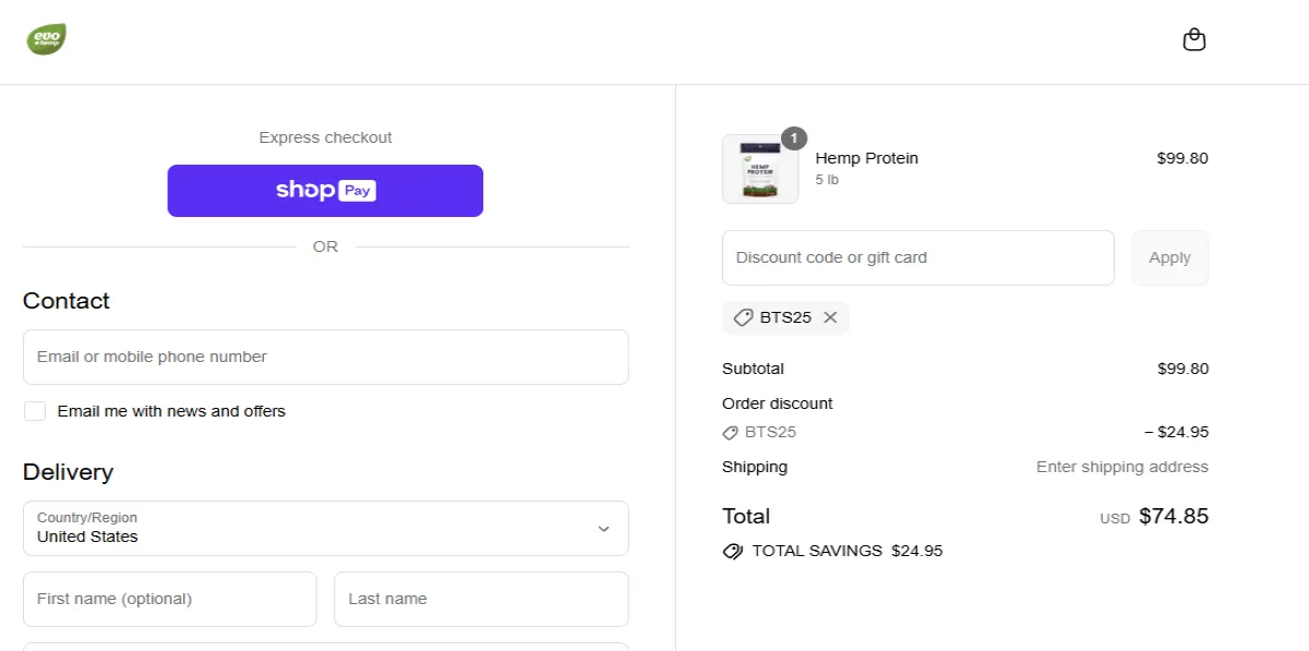 Coupon proof BTS25