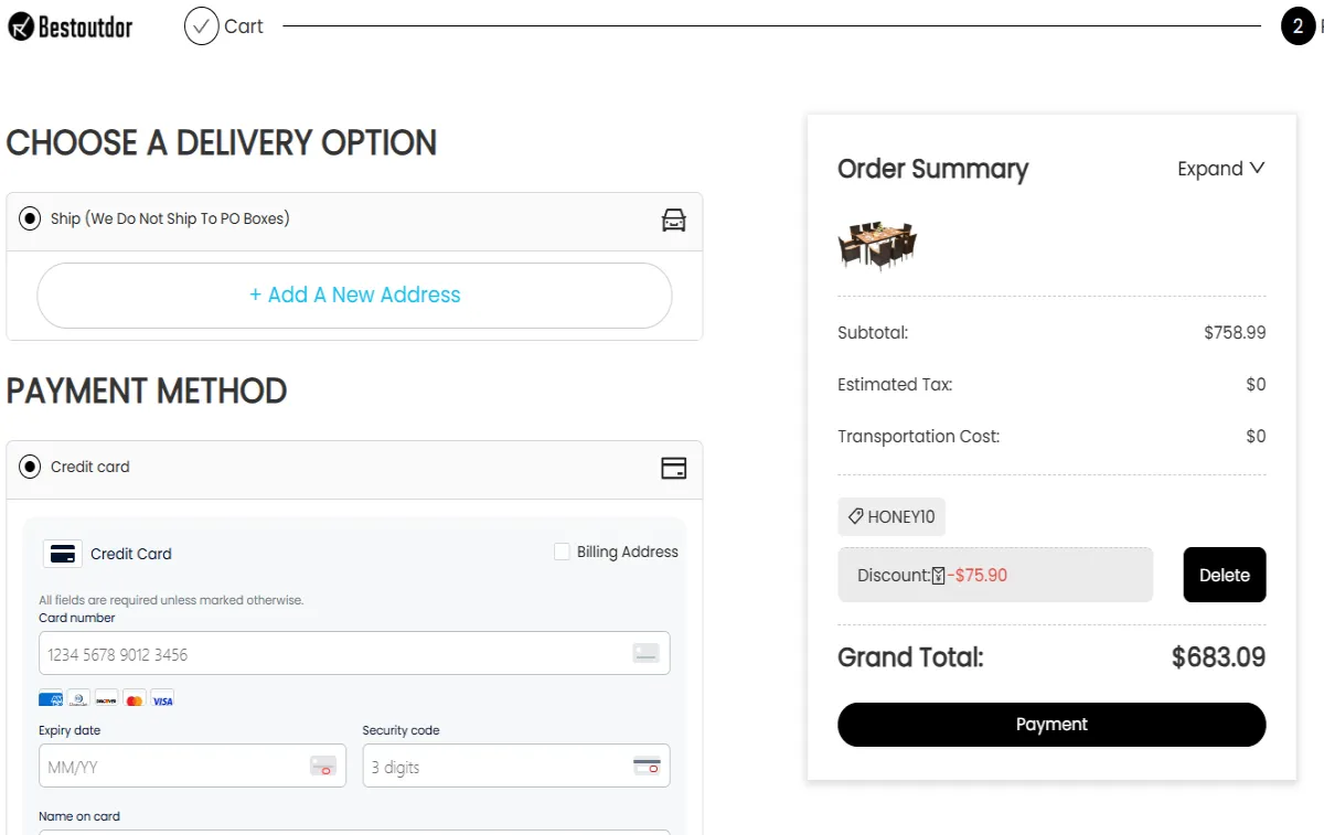 Coupon proof HONEY10