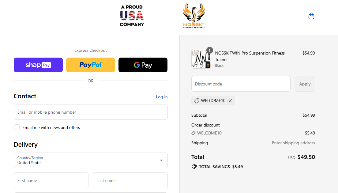 Coupon proof WELCOME10