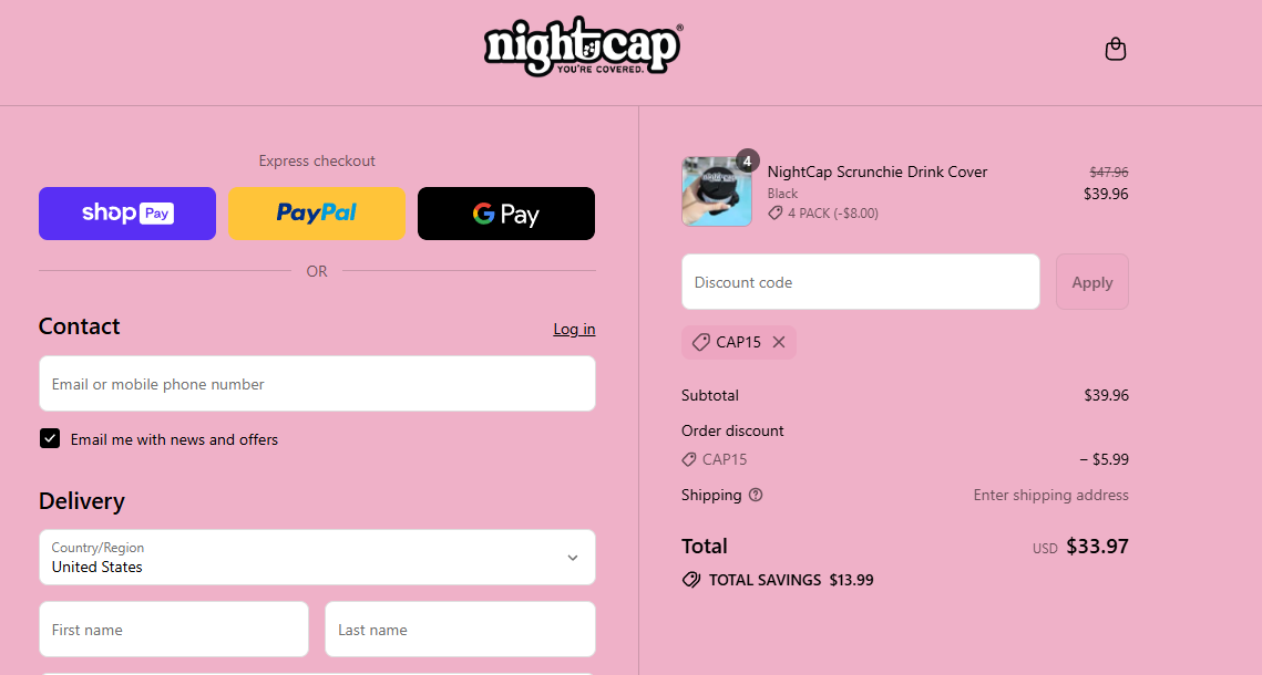Coupon proof CAP15