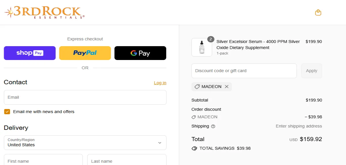 Coupon proof MADEON