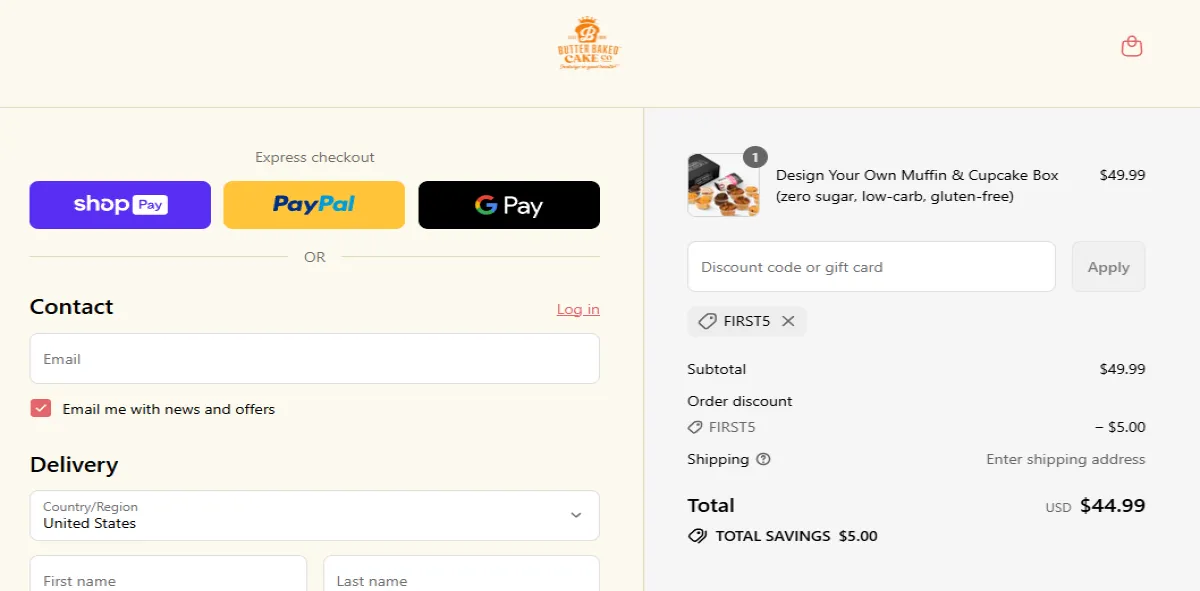 Coupon proof FIRST5
